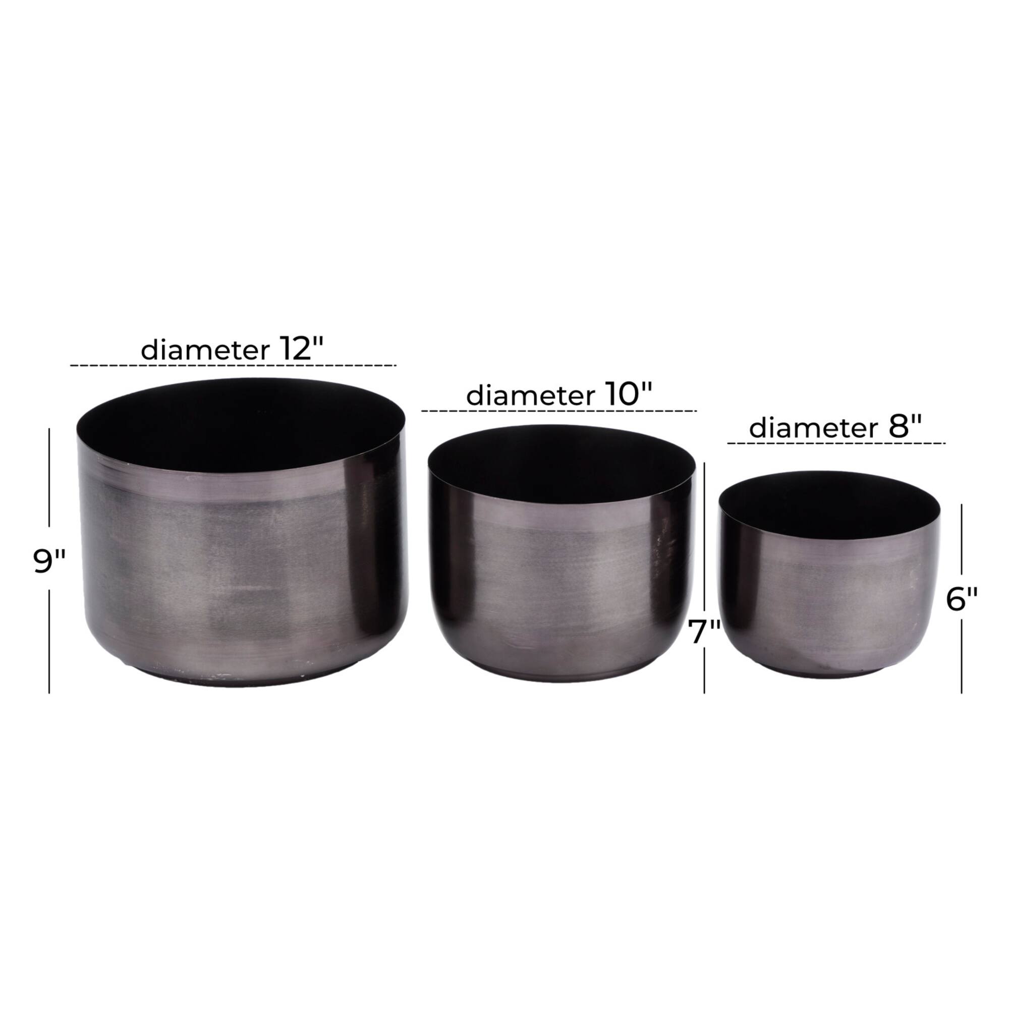 CosmoLiving by Cosmopolitan Iron Modern Planter Set